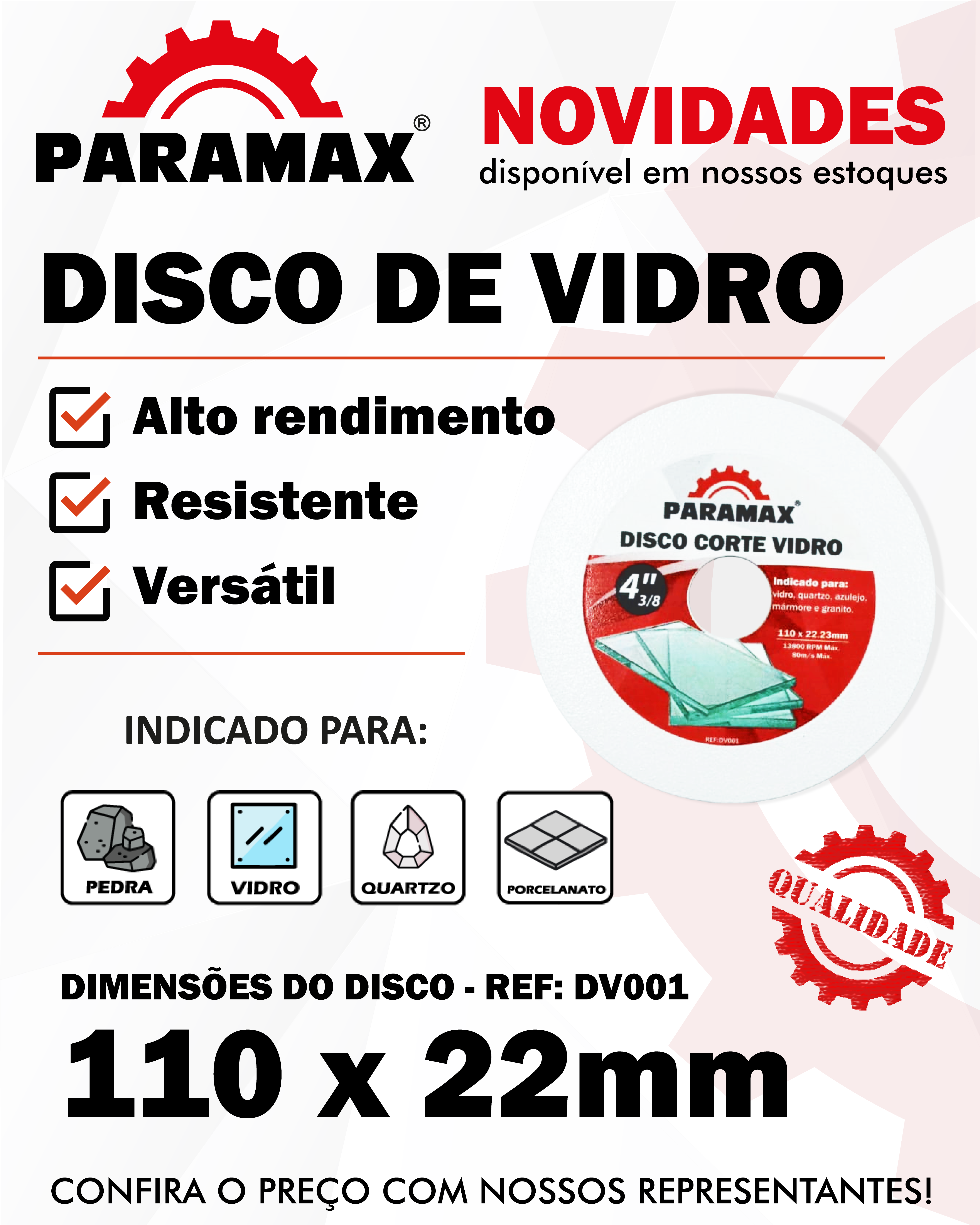 DISCO DE VIDRO